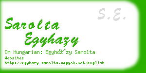 sarolta egyhazy business card